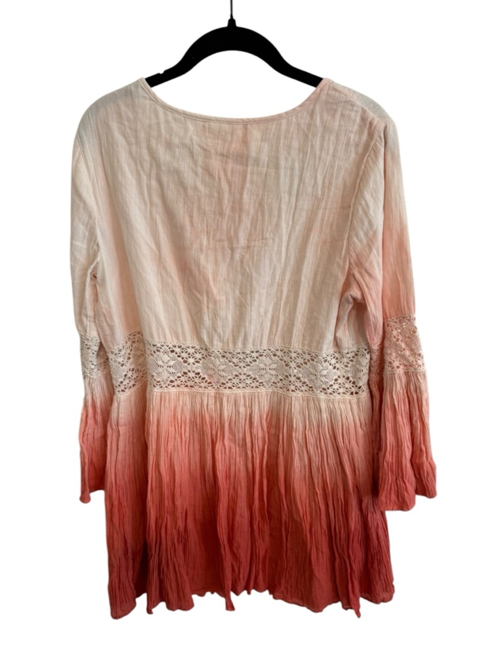 Anthro Tularosa Pink Ombre Mini Dress Medium Beach Vacation Boho - Picture 5 of 7